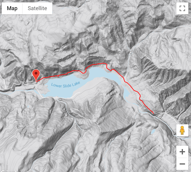 Image of fat bike trail at Lower Slide Lake